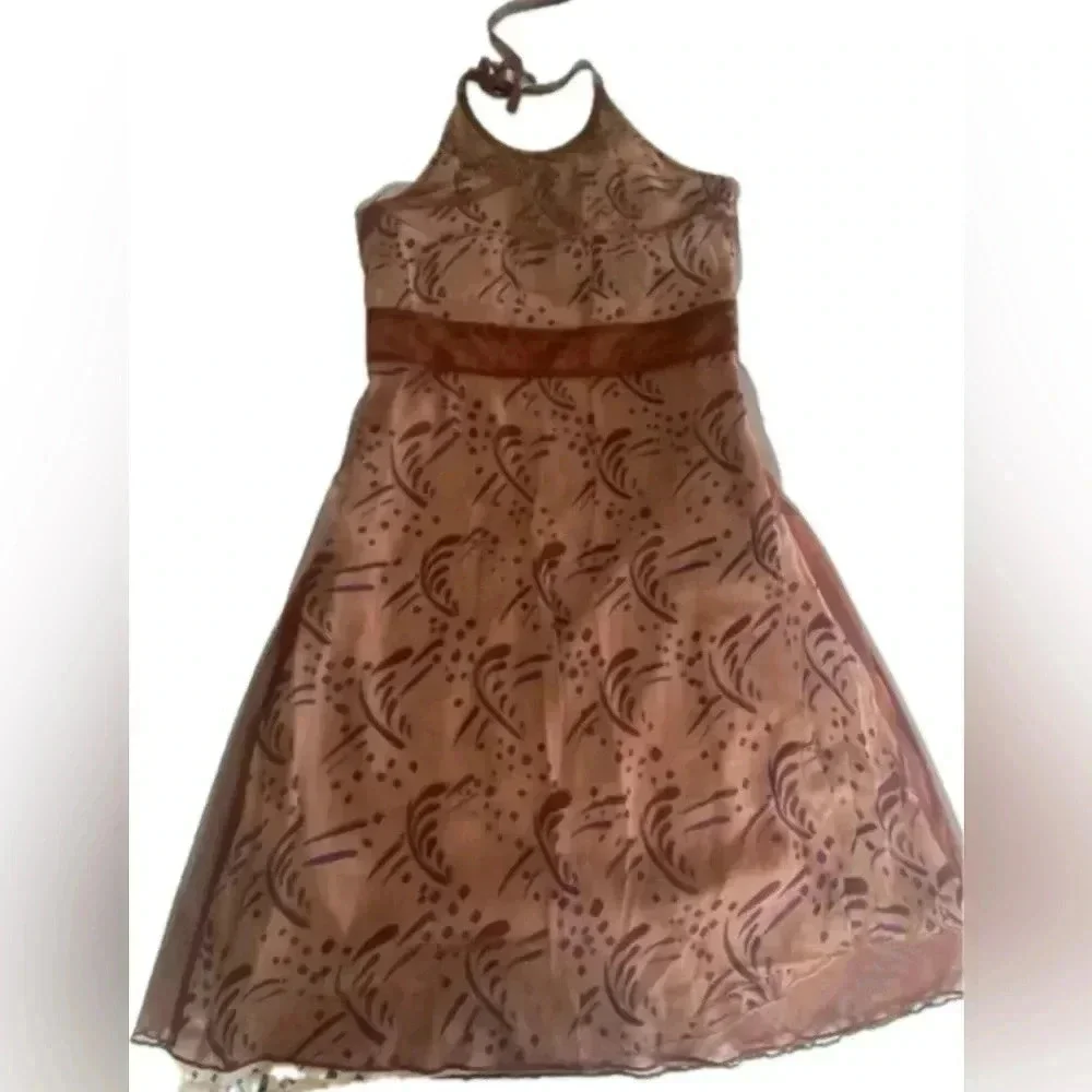 Free People Women’s Layered Lace Sleeveless Backless Halter Mini Dress Small EUC - Picture 3 of 15